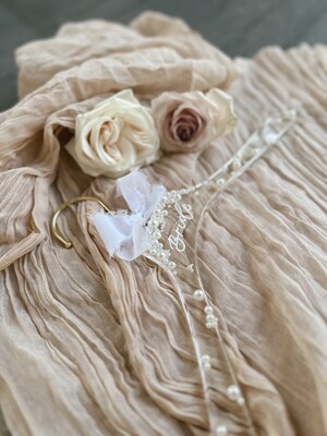 Bride hanger with pearls wedding dress hanger acrylic custom